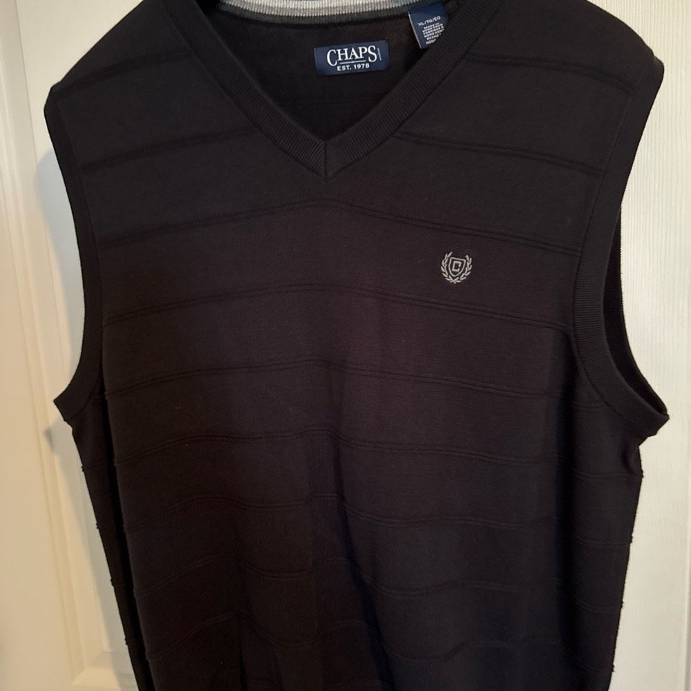 Chaps Charcoal Gray Knit Vest